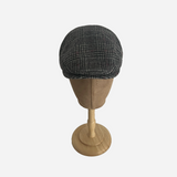 Brim&Brawn Flat Cap in Grey Red Check