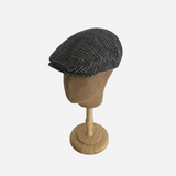 Brim&Brawn Flat Cap in Grey Red Check