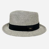 Trilby Style Straw Hat Brown