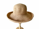 Crochet Raffia Straw Floppy Hat Natural