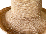 Crochet Raffia Straw Floppy Hat Natural