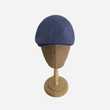 Brim&Brawn Flat Cap in Blue Cotton