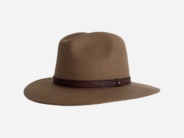 Wool Felt Hat Cowboy Brown
