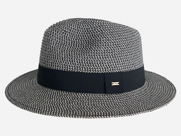 Panama Style Straw Hat Black