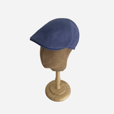 Brim&Brawn Flat Cap in Blue Cotton