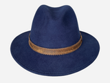Wool Felt Hat Fedora Cowboy Navy