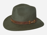 Wool Felt Hat Fedora Cowboy Olive