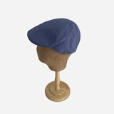 Brim&Brawn Flat Cap in Blue Cotton