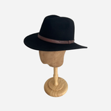Wool Felt Hat Fedora Cowboy Black