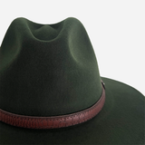 Wool Felt Hat Fedora Cowboy Olive