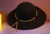 Bohemian Floppy Hat 100% Wool Felt FH100 Black
