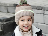 KB102 Kids Beanie with Pompom and Soft Lining Grey