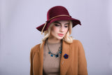 Bohemian Floppy Hat 100% Wool Felt FH100 Teal