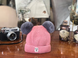 KB20104 Baby Beanie with Double Pompom Pink