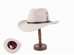Fedora Wool Felt Hat Cowboy Sand