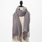 WS104 Warm Scarf  Double Sided Blue