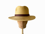 Wide Brim Fedora Summer Hat Mixed Gold