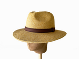 Wide Brim Fedora Summer Hat Mixed Gold