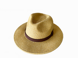 Wide Brim Fedora Summer Hat Mixed Gold