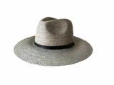 Raffia Fedora Hat Grey