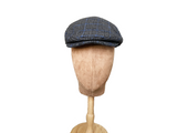 Brim&Brawn Ivy Shape Flat Cap in Grey Check IVH107