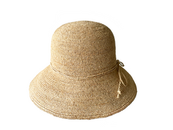 Brim&Brawn Raffia Straw Bucket Hat Natural