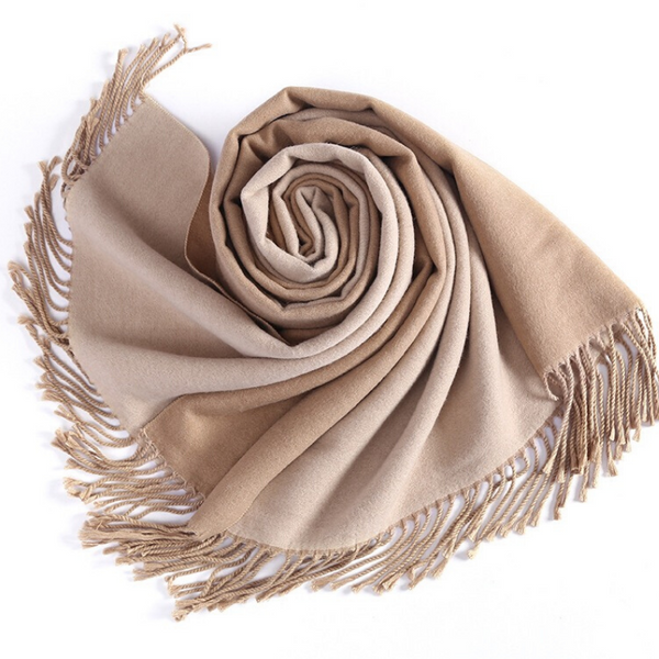 WS104 Warm Scarf  Double Sided Camel