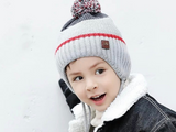 KB102 Kids Beanie with Pompom and Soft Lining Brown