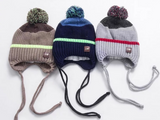 KB102 Kids Beanie with Pompom and Soft Lining Brown