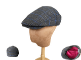 Brim&Brawn Flat Cap in Grey Check