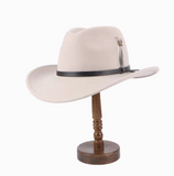 Fedora Wool Felt Hat Cowboy Sand
