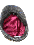 Brim&Brawn Ivy Shape Flat Cap in Grey Check IVH107